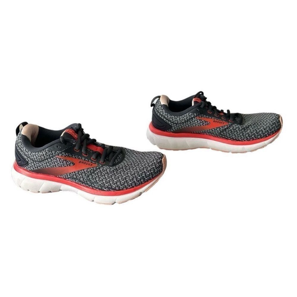 Brooks Transmit 3 Women's Running Shoes Size 7 B Medium Gray Ebony Coral - Picture 2 of 10